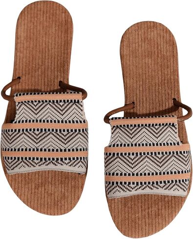 Gorglitter Women's Boho Beach Sandals Dress Frats Open Open Toe Flip Flops Slides Shoes in Kuwait