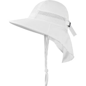 حماية من أشعة الشمس UPF 50+ Kids Wide Brim Neck Righ