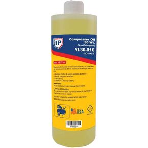 Interstate Pneumatics YL30-016 Non Detergent Compressor/Pressure Washer Pump Oil 30 Wt. – ISO 100-S (16 oz.)
