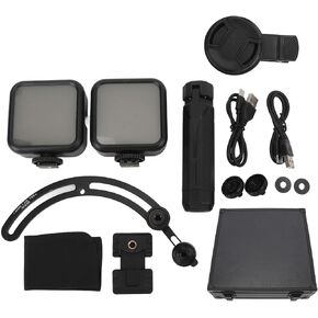 3000mAh Fill Lamp for Photography, Soft Light with 10 Color Temps, 2 Fill Lamp, Arc Slide Rail for DSLR Cameras and Smartphones, Organization Case, 3000mAh Fill Light with CPL