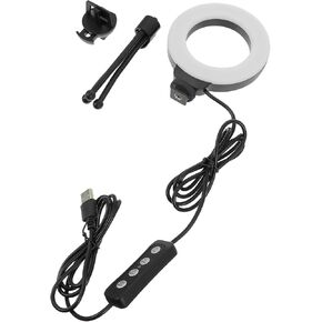 jojofuny 1set Portable Light for Video Conferencing Brightness Clip Design Tripod for Broadcasting and Photography Compatible Cameras and Laptops
