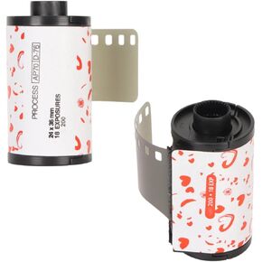 2PCS 35mm Film Black and White for 135 Camera, Professional 18 Exposures 200 Degree Light Film Roll Sensitivity Black White Negative