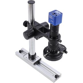 Electronic Microscope Camera Kit, Versatile Software Compatibility Industrial Microscope Camera Set 144 LED Light for Advertising Machine (US Plug)