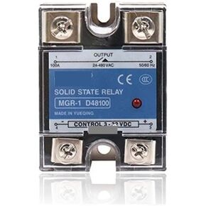 D48100/SSR-100DA Relay DC to AC Single Phase Solid State Relay 100DA Input 3-32VDC Output 24-380VAC(MGR-1 D48100)