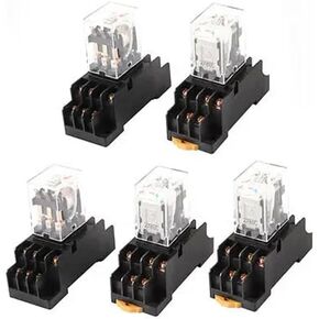 ملف AC24V 3PDT 11PIN RED LED الغرض ترحيل الطاقة 5PCS W المقبس