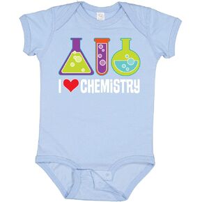 inktastic I Love Chemistry Science Baby Bodysuit