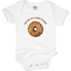 The Spunky Stork Baby Boys Girls You’re My Everything Bagel Organic Bodysuit