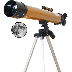 Girls Accessories Beginner Astronomical Telescop Convenient, 600x50mm Professional Monocular Refraction Zoom Telescop Convenientwith Adjustable Tripod Girls Ac