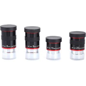 1.25 68° Ultra Wide Angle Eyepiece Kit 6mm 9mm 15mm 20mm for Astro Telescope