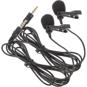 Milisten 2pcs Microphone for Recording Clip Mic for Live Lectures Professional Phone Accessory for Laptops and Cameras Ergonomic Design