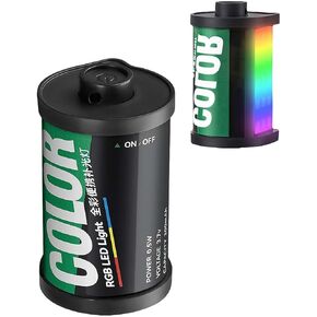 Mini Fill Light, Stainless Steel Cans Full Color Portable Fill Light, Rechargeable Mini LED Camera Light 2500-6500K for Photography, LED Fill Lamp with Magnetic Mount with 0-180 Degrees Adjustment