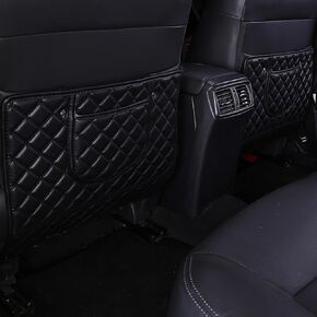 2 PCS مقعد السيارة الحصير حصيرة المقعد الخلفي لمرسيدس Benz M-Class ML W163 W164 W166 320 350 400 500/AMG 55 63 ، حصيرة ركلة من الجلد ، وسادة حماية مقعد السيارة ، ومقاومة للخدش المضاد للركل in Saudi Arabia