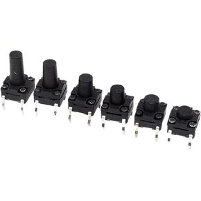 20pcs تبديل براعة مقاومة للماء 6x6 4 دبوس 6 * 6 * 5 مم/6 مم/7 مم/8 مم/9mm/10mm (6x6x6)