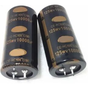 125V10000UF electrolytic Capacitor Power Amplifier capacitance 35X70(125V10000UF 2PCS)