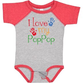inktastic PopPop Grandkids Handprints Baby Bodysuit