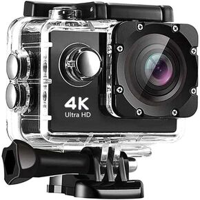 Motion Camera, 4K HD Camera WiFi Diving Sports Camera DV Waterproof Outdoor Underwater Camera, Black, 500378020