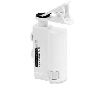100X-150X LED Lighted Z-OOM Pocket Microscope Portable Handheld Microscope with LED Lighting Glass