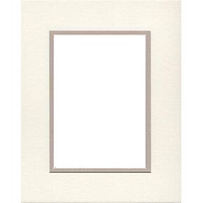 Pack of (2) 20x24 Double Acid Free White Core Picture Mats Cut for 16x20 Pictures in Cream and Light Tan