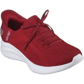 Skechers - Womens Ultra Flex 3.0 - Heart Me Slip On Shoes, Color Red, Size: 9.5 M US