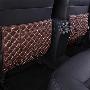2 Pcs Car Seat Kick Mats Back Seat Protector for Subaru 2025 Subaru Impreza Legacy Solterra, Car Leather Kick Mats, Car Seat Back Protection Pad, Anti-Kick Scratch Resistant,A Short-Black