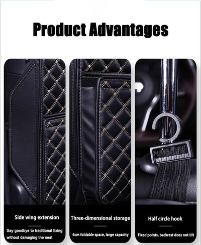 2 Pcs Car Seat Kick Mats Back Seat Protector for Porsche Macan/Macan T/Macan S/Macan GTS, Car Leather Kick Mats,Car Seat Back Protection Pad,Anti-Kick Scratch Resistant, B Long-Black in Kuwait