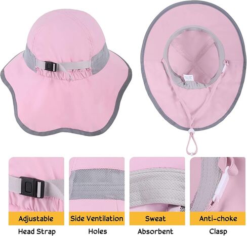 حماية من أشعة الشمس UPF 50+ Kids Wide Brim Neck Righ in Saudi Arabia