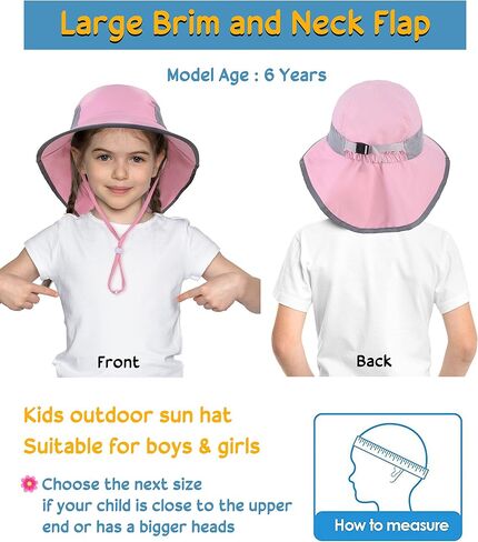 حماية من أشعة الشمس UPF 50+ Kids Wide Brim Neck Righ in Saudi Arabia