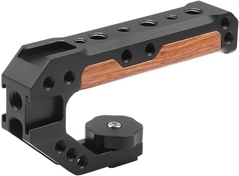 Camera Cage Rig Kit Top Handle Grip Cold Shoe Mount Compatible with Canon EOS R8 ARRI Housing SLR Video Protective Case (Only Handle Grip) in Saudi Arabia