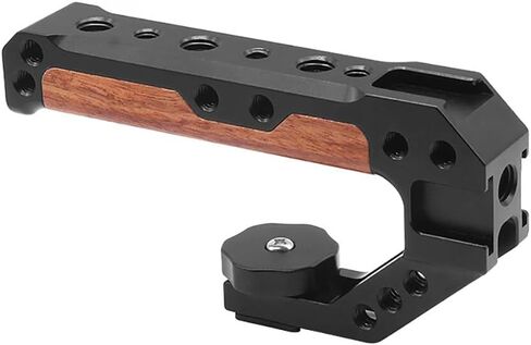 Camera Cage Rig Kit Top Handle Grip Cold Shoe Mount Compatible with Canon EOS R8 ARRI Housing SLR Video Protective Case (Only Handle Grip) in Saudi Arabia