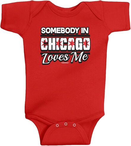 Threadrock Baby Boys' Somebody in Chicago Loves Me Infant Bodysuit in Saudi Arabia