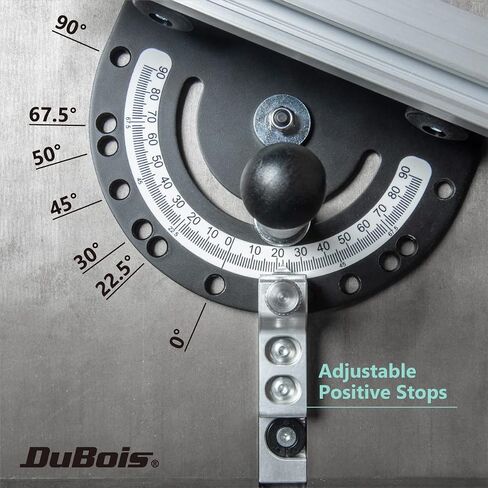 DUBOIS 51007 جدول SAW SAW MITER GAUGE SEDESS W/13 محطات زاوية دقيقة وقياسية 3/4 "× 3/8" شريط miter t-slotted t-slot ، يتضمن صفيحة t-track miter ، توقف t-track ، sea/metric in Kuwait