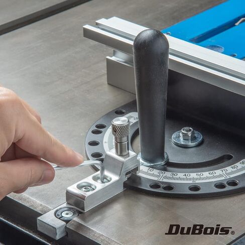 DUBOIS 51007 جدول SAW SAW MITER GAUGE SEDESS W/13 محطات زاوية دقيقة وقياسية 3/4 "× 3/8" شريط miter t-slotted t-slot ، يتضمن صفيحة t-track miter ، توقف t-track ، sea/metric in Kuwait
