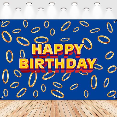 5 * 3ft Video Game Birthday Party Decorations Supplies, Blue Cartoon Game Hedgehog Party Photography Backdrop Photo Decor Banner, Kids Boys Baby Shower Photography (5x3ft) in Saudi Arabia