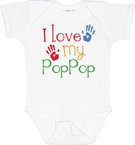 inktastic PopPop Grandkids Handprints Baby Bodysuit in Saudi Arabia