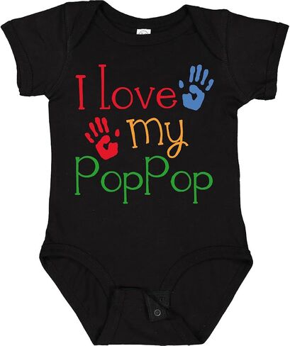 inktastic PopPop Grandkids Handprints Baby Bodysuit in Saudi Arabia