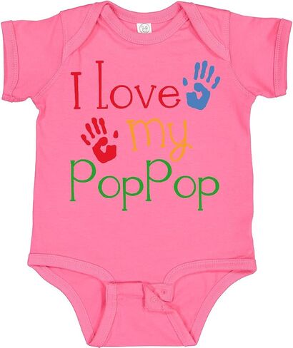 inktastic PopPop Grandkids Handprints Baby Bodysuit in Saudi Arabia