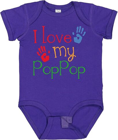 inktastic PopPop Grandkids Handprints Baby Bodysuit in Saudi Arabia