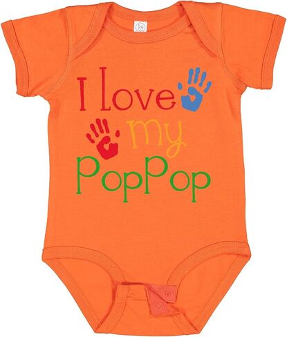 inktastic PopPop Grandkids Handprints Baby Bodysuit in Saudi Arabia