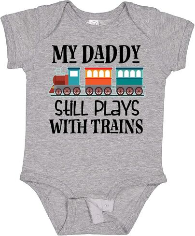 inktastic Daddy Still Plays with Trains Baby Bodysuit in Saudi Arabia