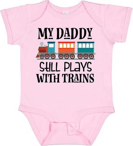 inktastic Daddy Still Plays with Trains Baby Bodysuit in Saudi Arabia
