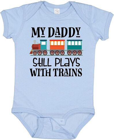 inktastic Daddy Still Plays with Trains Baby Bodysuit in Saudi Arabia