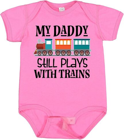 inktastic Daddy Still Plays with Trains Baby Bodysuit in Saudi Arabia