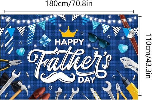 لافتة خلفية عيد الأب السعيد مع 70.8 "x43.3" ، ديكورات لافتات آبها يوم البوليستر ، خلفية فوتوغرافية لعيد الأب السعيد ، in Saudi Arabia