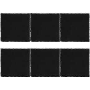 TOYANDONA 6Pcs Cleaning Cloths Screen Cleaning Cloth Car Screen Cleaning Pad Electronics Cleaning Cloth for Smartphones, LCD TV, Tablets, Laptop Screens, Camera Lenses Black