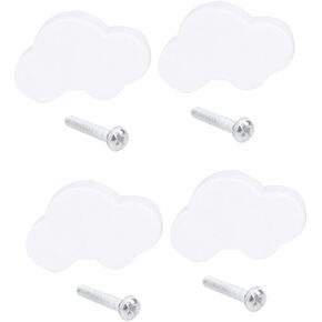 2sets Cute Boys and Girls Cabinet Knobs Cartoon Pull Handles Soft Rubber Child-Proof for Bedroom Dresser Door Decor 2pcs*2