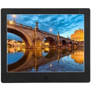 8" Slim Digital Photo Frame, 1024x768 HD Display, 720P Video, Music Playback, Stereo Speakers, Multiple Colors