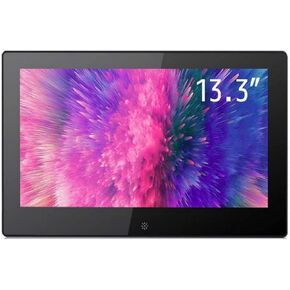 13.3-Inch Digital Photo Frame Touch Screen HD IPS Display, Music Video Player, Calendar Alarm, USB/SD Support