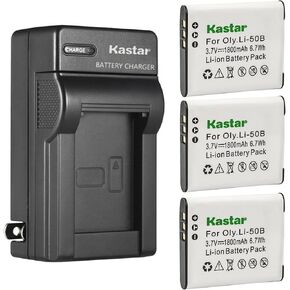Kastar 1-Pack Battery and AC Wall Charger Replacement for Ricoh DB-100 Battery, Ricoh BC-J10 Charger, Ricoh CX3, CX4, CX5, CX6, HZ15 Digital Cameras