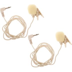 Kisangel 2pcs Clip Lavalier Microphone for Smartphones High Sensitivity Recording Mic for Interviews and Meetings Portable Wired Design Omnidirectional Tiny Shirt Mic