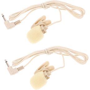 2pcs Lavalier Microphone High Sensitivity for Recording Portable Clip Mic for Smartphone Interviews for Meetings and Vlogging Connector